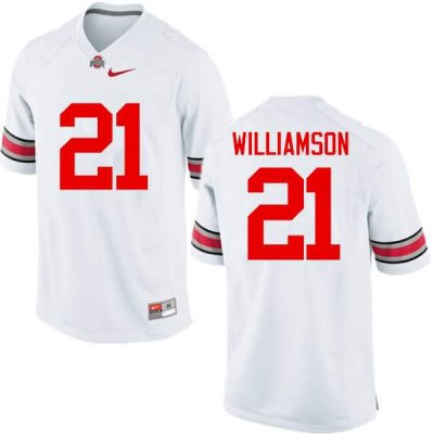 NCAA Ohio State Buckeyes Men's #21 Marcus Williamson White Nike Football College Jersey TIN3745SJ